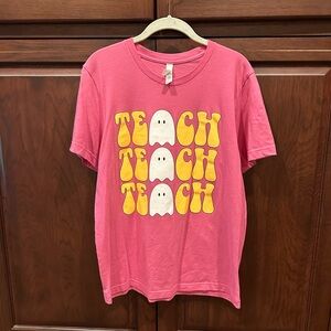 Teach cutie ghostie tee sz L